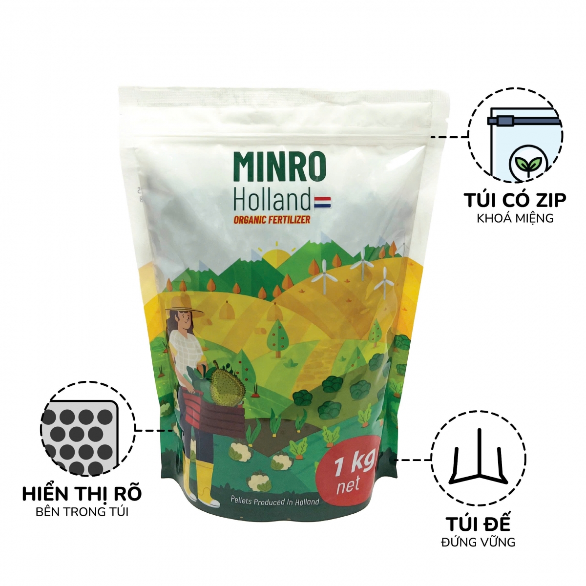 Phân Bón Hữu Cơ 70 OM Hà Lan (1Kg)